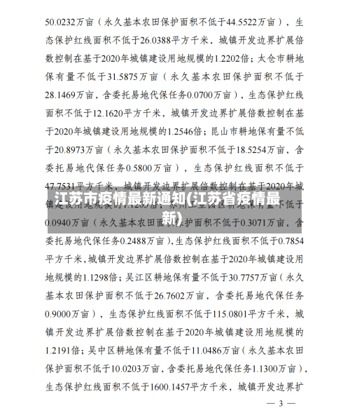 江苏市疫情最新通知(江苏省疫情最新)