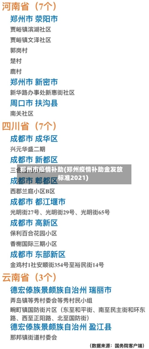 郑州市疫情补助(郑州疫情补助金发放标准2021)