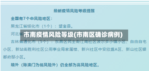 市南疫情风险等级(市南区确诊病例)-第1张图片