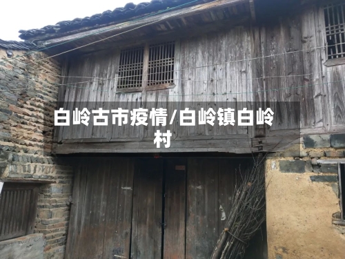 白岭古市疫情/白岭镇白岭村-第1张图片