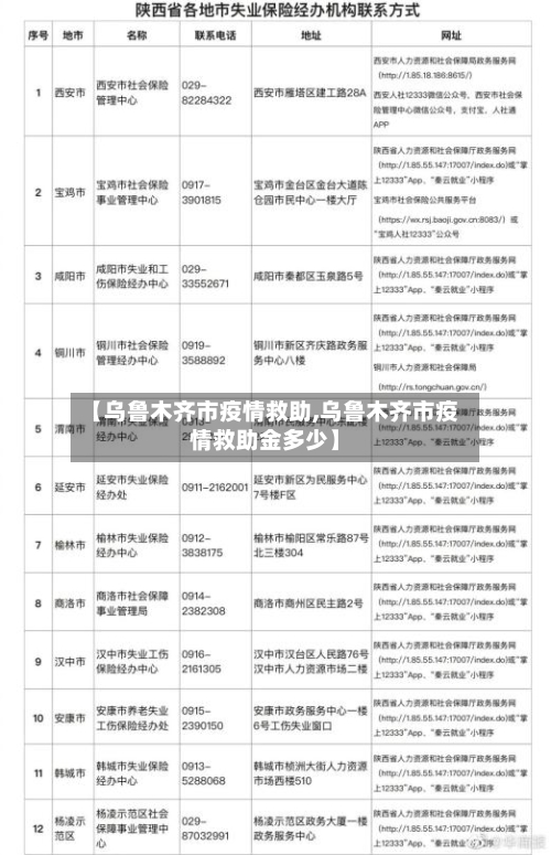 【乌鲁木齐市疫情救助,乌鲁木齐市疫情救助金多少】-第2张图片