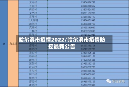 哈尔滨市疫情2022/哈尔滨市疫情防控最新公告-第1张图片
